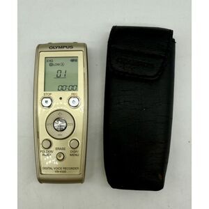 Olympus VN-4100 Handheld Digital Voice Recorder Gold With Case Tested‎ See Notes